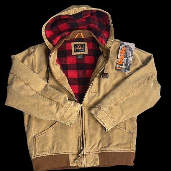 Walls Other - Walls Hooded Work Jacket With Buffalo Check Lining